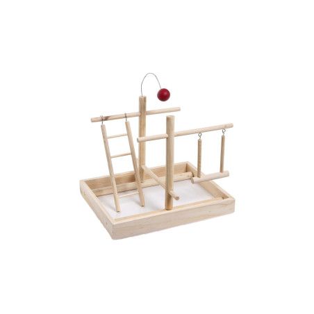 PARQUE DE JUEGO DE MADERA PARA AVES