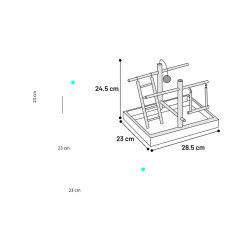 PARQUE DE JUEGO DE MADERA PARA AVES