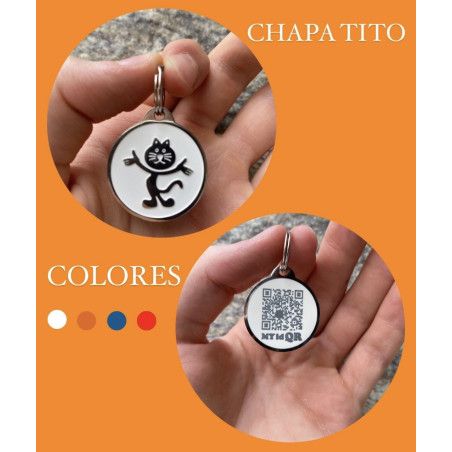 CHAPITA QR TITO PARA PERROS Y GATOS