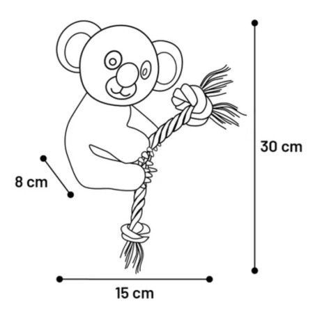 Peluche Hangta Koala Gris Con Cuerda y Sonido