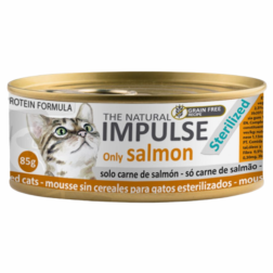 Lata impulse de Salmón para Gatos Esterilizados - 85 gramos