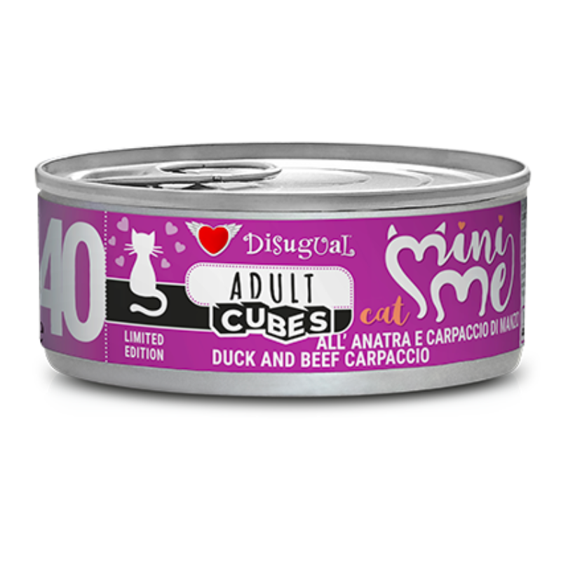 Lata Mini-Me Cubes Cat de Pavo y Ternera 85gr - Disugual
