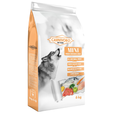 Carnivoro Mini de Pollo y Arroz - Pienso para Perros 6Kg