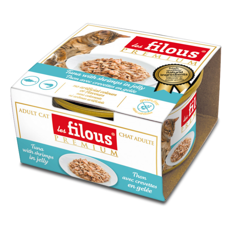 Lata Filous de Atún y Camarones 85gr - Alimento Húmedo para Gatos