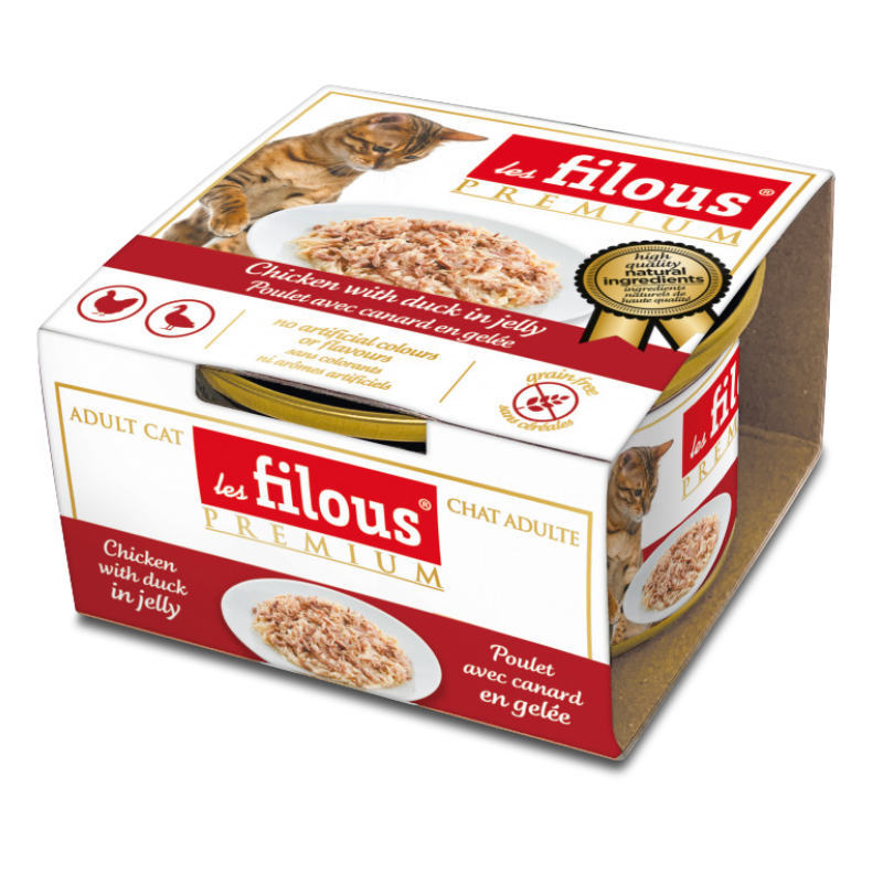 Lata Filous de Pollo y Pato 85gr - Alimento Húmedo para Gatos