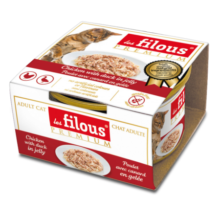 Lata Filous de Pollo y Pato 85gr - Alimento Húmedo para Gatos