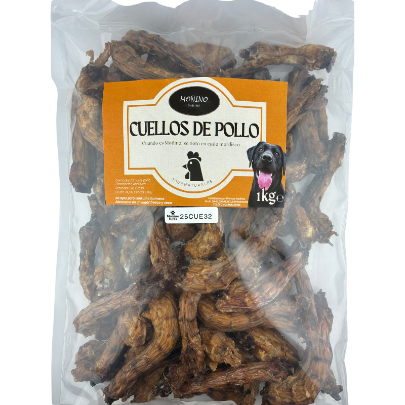 Cuellos de Pollo Deshidratados 1KG - Moñino Bites Cuellos de Pollo Deshidratados 1KG - Moñino Bites