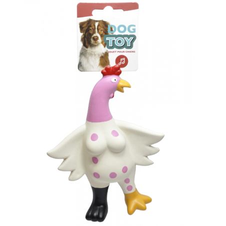Gallina Divertida de Latex 18,5cm - Juguete para Perros