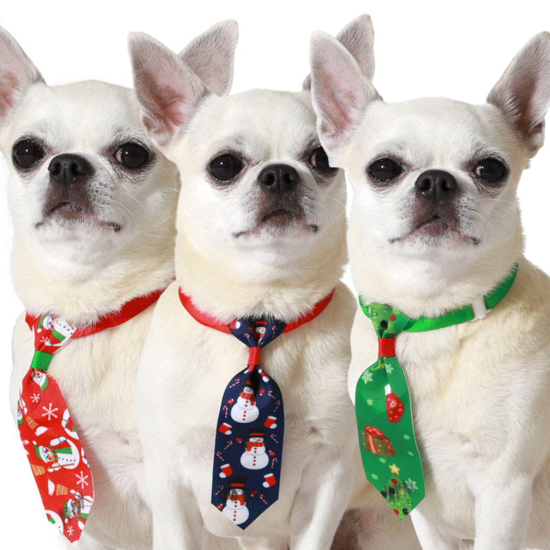Pack de 3 Corbatas Navideñas para Perro Pack de 3 Corbatas Navideñas para Perro