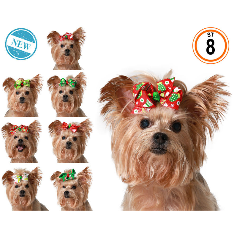 Pinzas Navideñas para Perros - Pack de 8 unidades