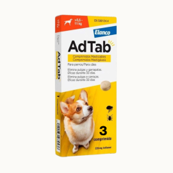 AdTab Perros 5,5 - 11Kg - 3 comprimidos Pastillas Antiparasitarias