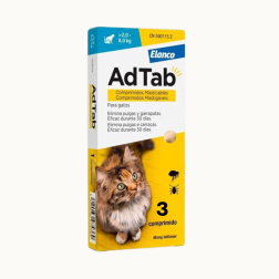 AdTab Gatos 2-8Kg - 3 comprimidos Pastillas Antiparasitarias