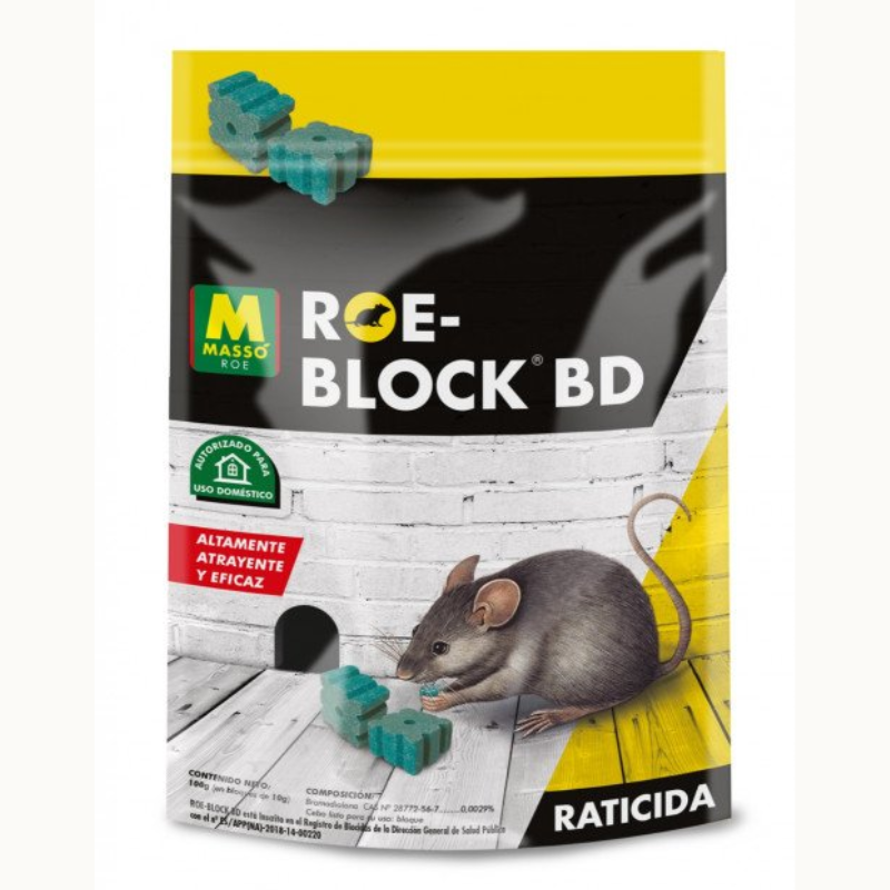 Roe Block Pack 2 Bolsas (520gr) - Raticida para Exterior