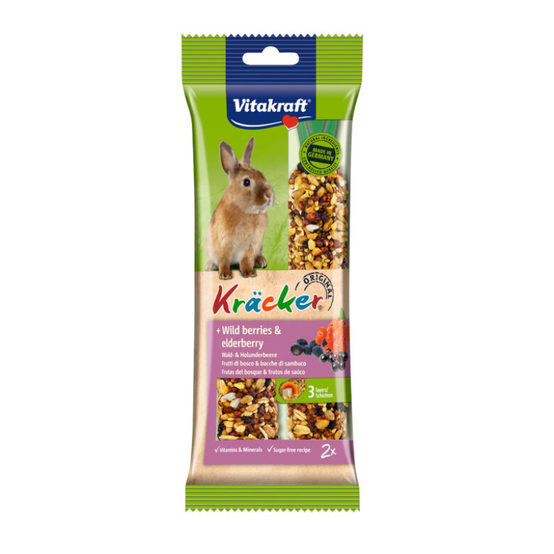 Vitakraft Kracker Barritas Frutos del Bosque para Conejos 2x56gr Vitakraft Kracker Barritas Frutos del Bosque para Conejos 2x56gr
