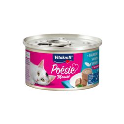 Lata Mousse de Salmón Vitakraft 85gr - Alimento Húmedo para Gatos