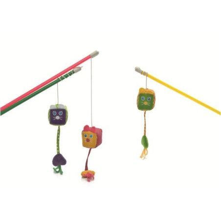 CAÑA DE JUEGO PARA GATOS 50CM
