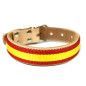 COLLAR DE PIEL CON BANDERA DE ESPAÑA